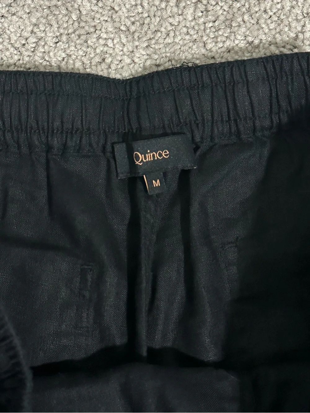 Quince Men’s Black 100% Linen Pants